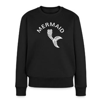 Mermaid Fin - Women's Premium Organic Jumper - black - Front - Julia (174cm)