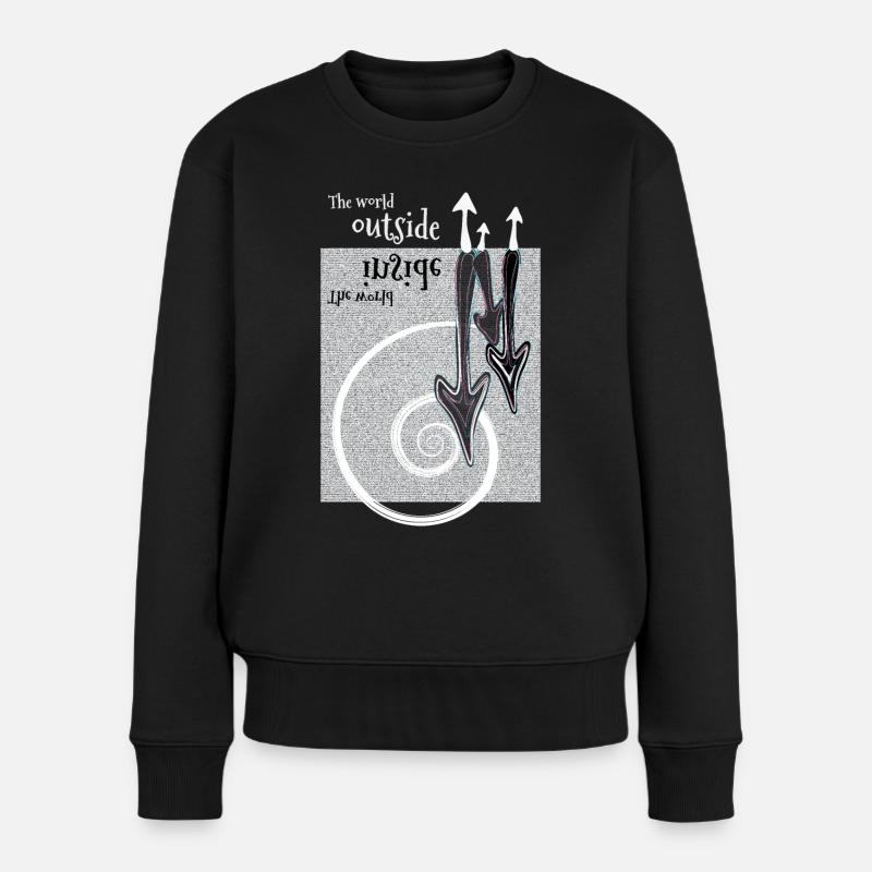 Die innere Welt - Frauen Premium Bio Pullover - Schwarz
