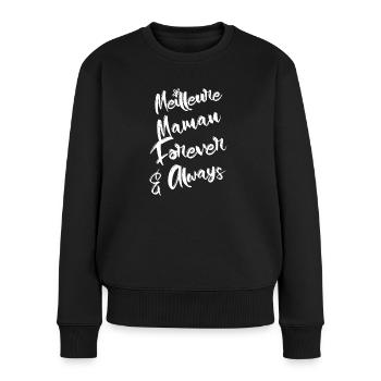 Meilleur maman forever and always - Pull Premium bio Femme - noir - Devant - Julia (174cm)