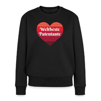 Weltbeste Patentante Beste Tante Taufpatin Patin - Frauen Premium Bio Pullover - Schwarz - Vorne - Julia (174cm)