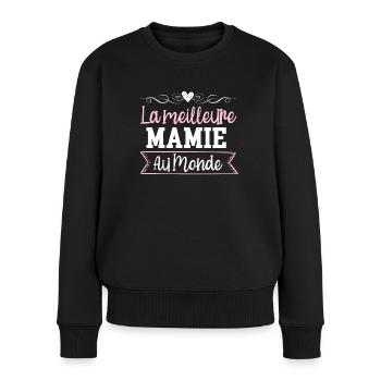 Die beste Oma der Welt Muttertag - Frauen Premium Bio Pullover - Schwarz - Vorne - Julia (174cm)