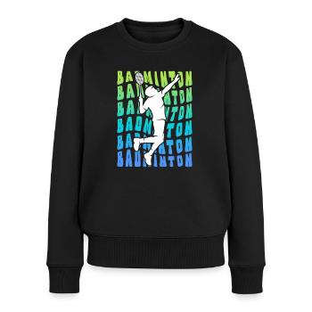 Joueurs de badminton Badminton Badminton Enfants - Pull Premium bio Femme - noir - Devant - Julia (174cm)