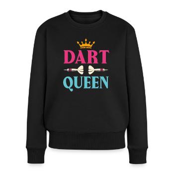 Dart Queen Dartpfeile Frauen - Frauen Premium Bio Pullover - Schwarz - Vorne - Julia (174cm)