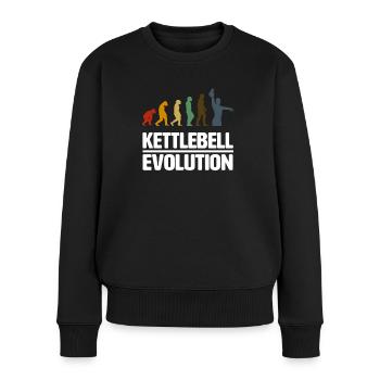 Kettlebell Evolution Athletic Fitness - Frauen Premium Bio Pullover - Schwarz - Vorne - Julia (174cm)