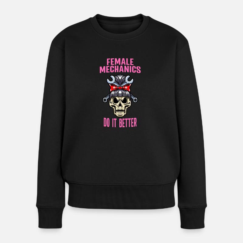 Automechanikerinnen Mechanikerinnen machen es besser - Frauen Premium Bio Pullover - Schwarz