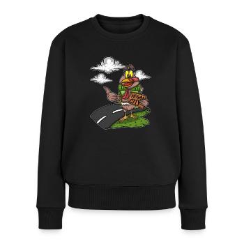 Holiday Thanksgiving No Meat Turkey - Women's Premium Organic Jumper - black - Front - Julia (174cm)