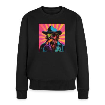 Möhre Mohrrübe Karotte Garten Vegan lustig Vegetar - Frauen Premium Bio Pullover - Schwarz - Vorne - Julia (174cm)