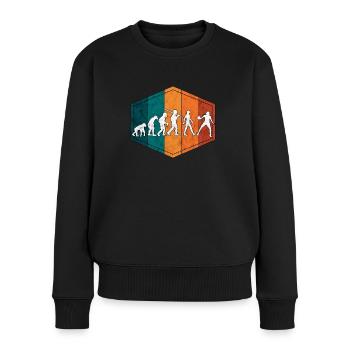 Woman basketball evolution women retro - Women's Premium Organic Jumper - black - Front - Julia (174cm)