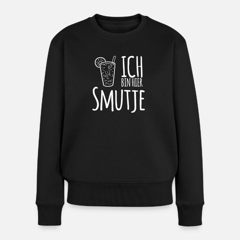 Ich bin hier Smutje - Frauen Premium Bio Pullover - Schwarz