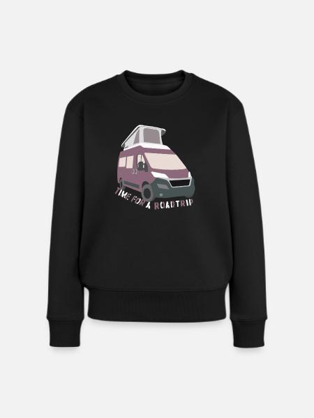 Roadtrip Time - Women's Premium Organic Jumper - black