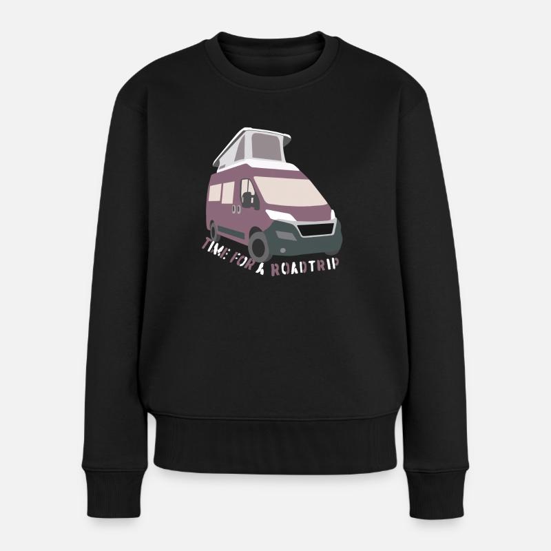 Temps de roadtrip - Pull Premium bio Femme - noir