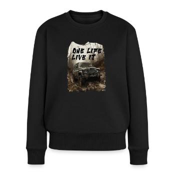 4x4 Offroad Onle Life Live It Defender - Pull Premium bio Femme - noir - Devant - Julia (174cm)