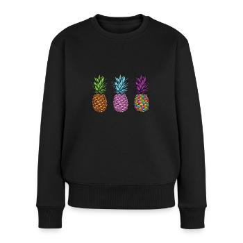 Ananas - Pull Premium bio Femme - noir - Devant - Julia (174cm)