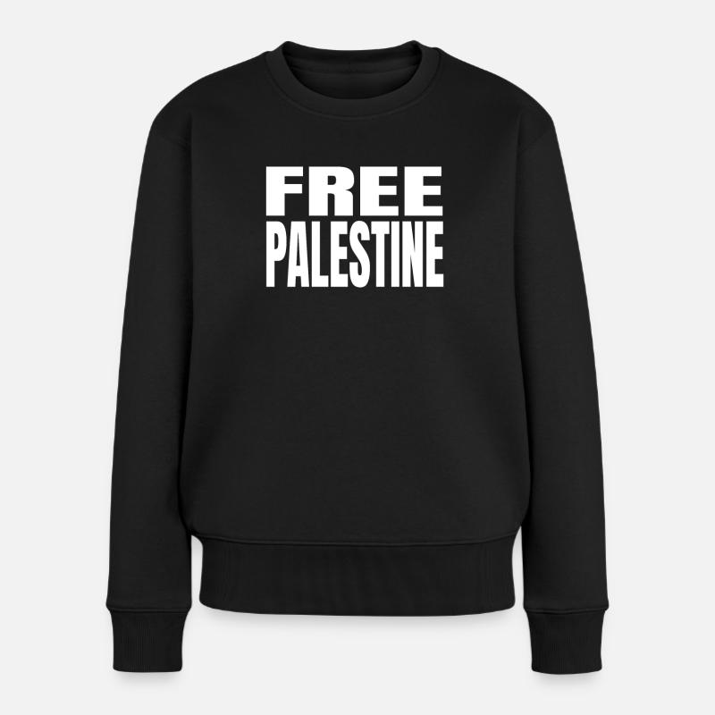 Free Palestine - Pull Premium bio Femme - noir