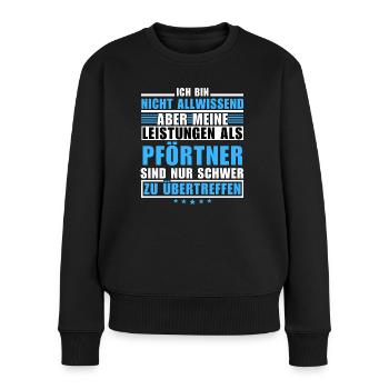 Unrivalled performance as a doorman - Women's Premium Organic Jumper - black - Front - Julia (174cm)