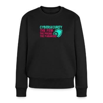 Cybersécurité Les quelques-uns Les fiers Les paranoïaques - - Pull Premium bio Femme - noir - Devant - Julia (174cm)
