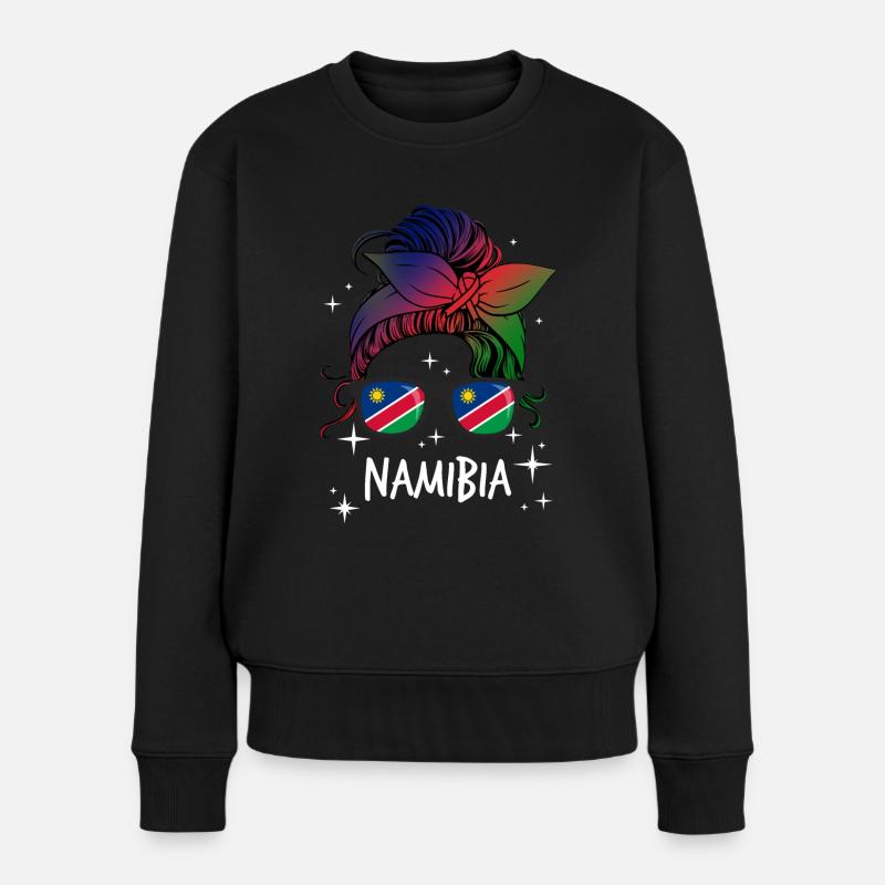 Namibia - Frauen Premium Bio Pullover - Schwarz