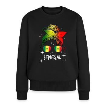 Sénégal - Pull Premium bio Femme - noir - Devant - Julia (174cm)