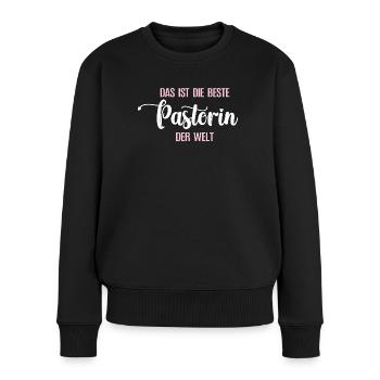 Pastorin Pastor Frau Pfarrerin Vikarin Theologin - Frauen Premium Bio Pullover - Schwarz - Vorne - Julia (174cm)