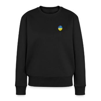 Ballon en solidarité avec l’Ukraine - Pull Premium bio Femme - noir - Devant - Julia (174cm)