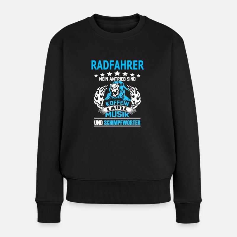 RADFAHRER - Frauen Premium Bio Pullover - Schwarz