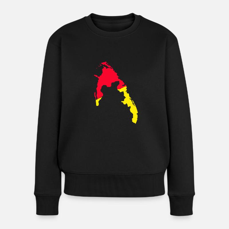 eemap.png - Frauen Premium Bio Pullover - Schwarz