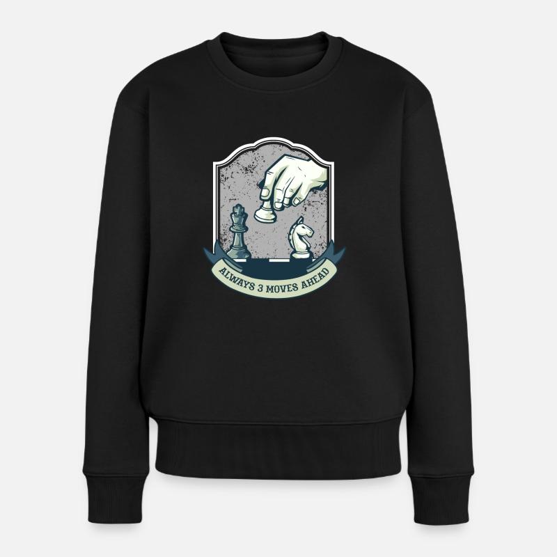 Toujours trois coups devant - Chess Sport Gift - Pull Premium bio Femme - noir