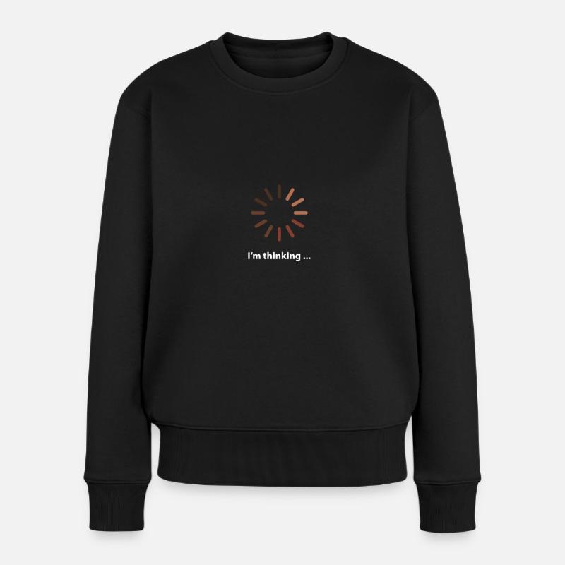 I'm thinking - Pull Premium bio Femme - noir