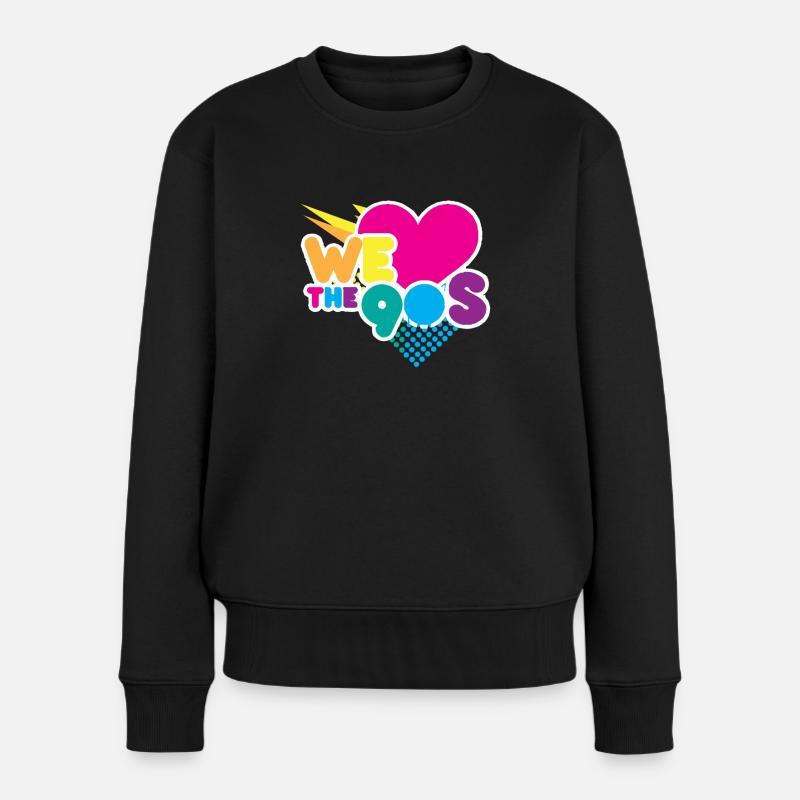 Nous aimons les années 90 - Pull Premium bio Femme - noir