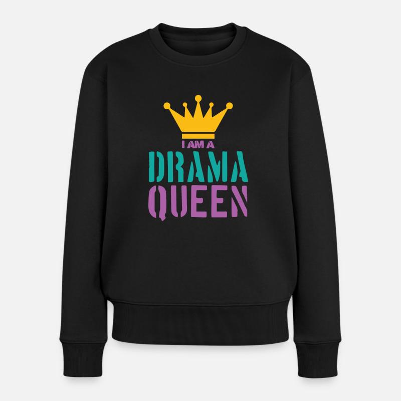 Drama Queen disant - Pull Premium bio Femme - noir