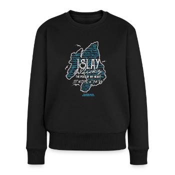 Whisky from Islay Peat Of My Heart - Women's Premium Organic Jumper - black - Front - Julia (174cm)