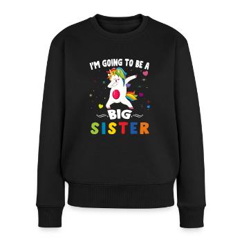 wird große Schwester unciron sein - Frauen Premium Bio Pullover - Schwarz - Vorne - Julia (174cm)