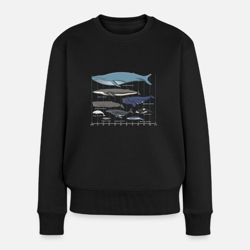Walarten Wal Meeressäuger - Frauen Premium Bio Pullover - Schwarz
