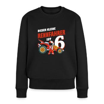 6. Geburtstag Rennfahrer 6 Jahre Alt Rennauto - Frauen Premium Bio Pullover - Schwarz - Vorne - Julia (174cm)