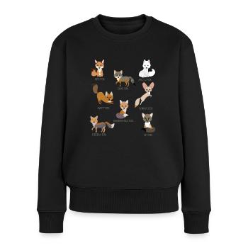 Renard gris Renard polaire Kit Renard Indien Indien I - Pull Premium bio Femme - noir - Devant - Julia (174cm)