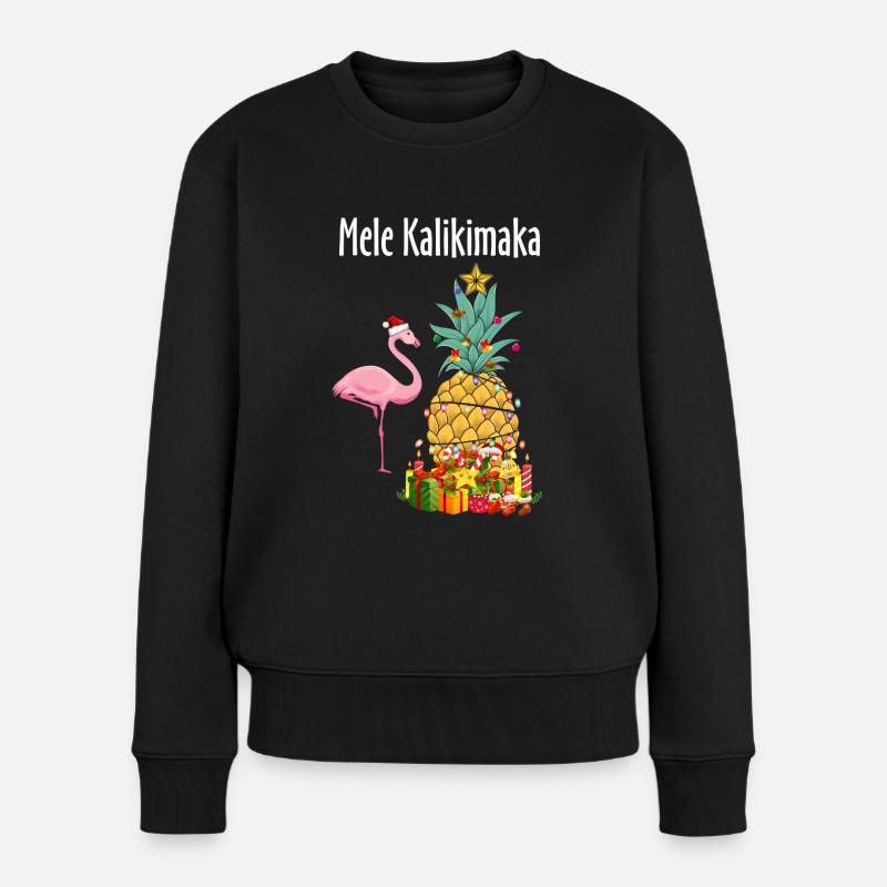 Mele Kalikimaka - Frauen Premium Bio Pullover - Schwarz