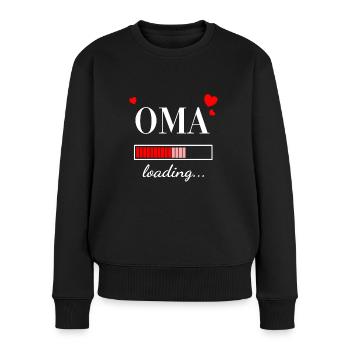 oma loading schwanger Schwangerschaft geschenk - Frauen Premium Bio Pullover - Schwarz - Vorne - Julia (174cm)