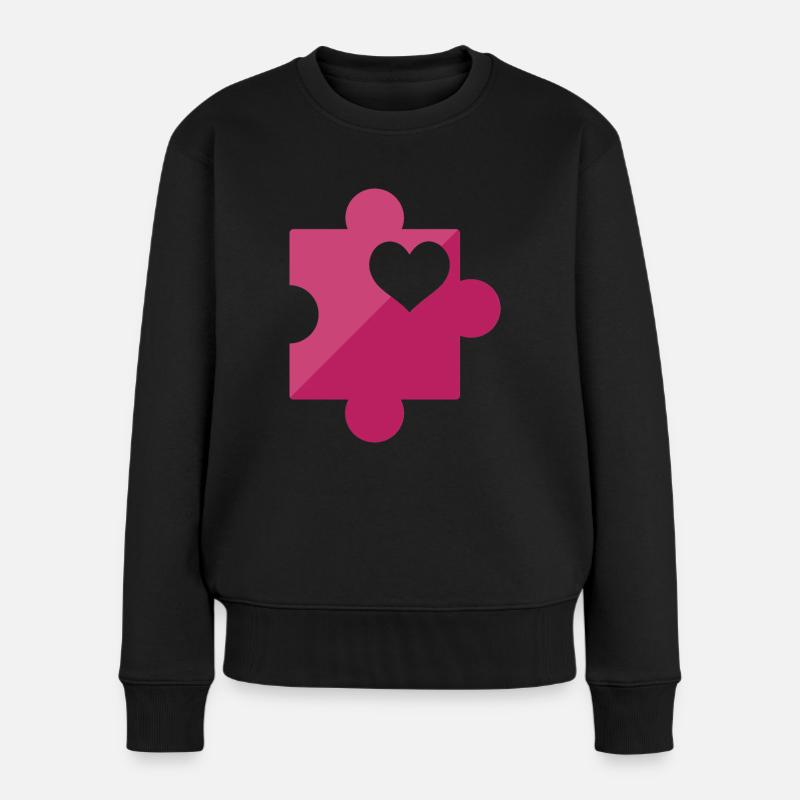 Autismus-Bewusstsein - Frauen Premium Bio Pullover - Schwarz