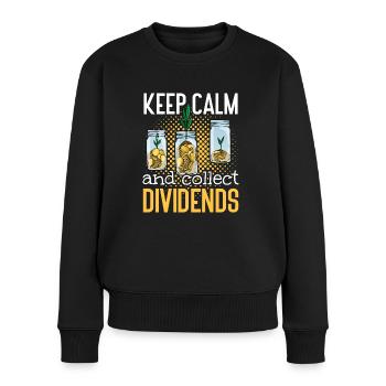 Dividend investor Dividend strategy - Women's Premium Organic Jumper - black - Front - Julia (174cm)