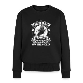 Lustiger Betriebsrat Spruch - Betriebsrätin - Frauen Premium Bio Pullover - Schwarz - Vorne - Julia (174cm)
