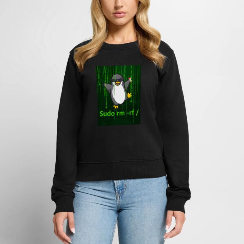 Pinguin Linux Sudo Frauen Premium Bio Pullover