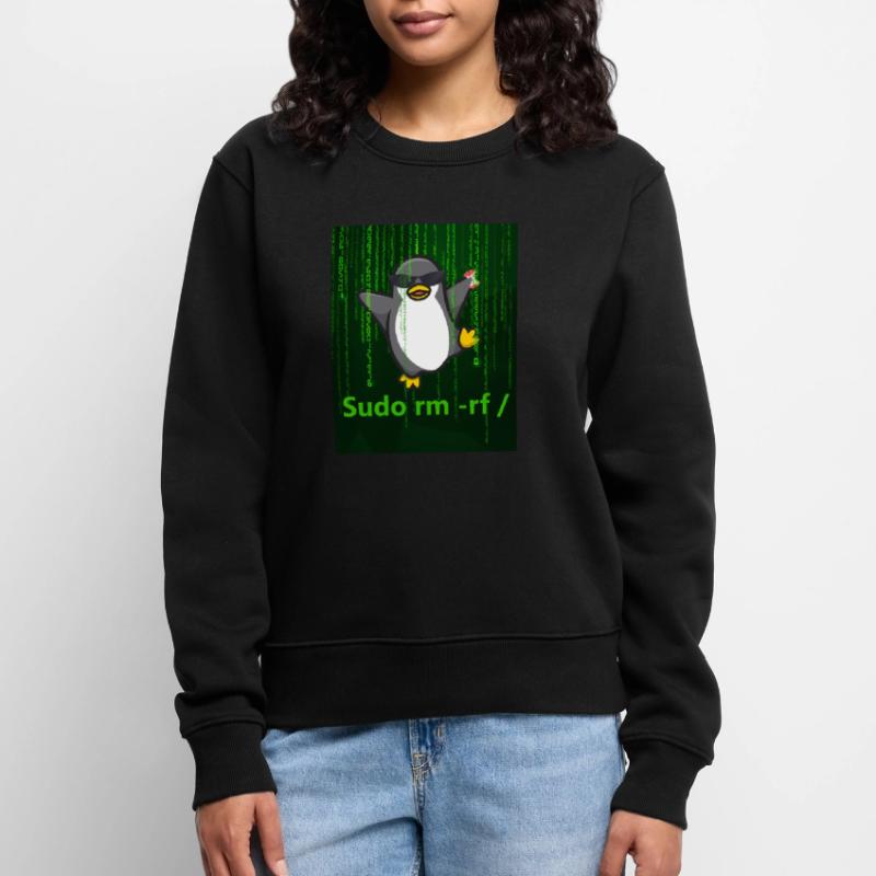 Pinguin Linux Sudo Frauen Premium Bio Pullover