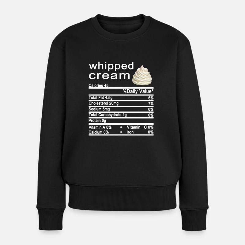 crème fouettée - Pull Premium bio Femme - noir