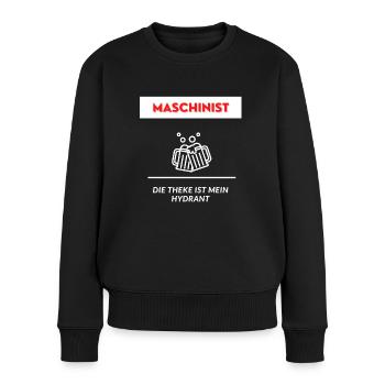 Maschinist Freiwillige Feuerwehr Saufen Geschenk - Frauen Premium Bio Pullover - Schwarz - Vorne - Julia (174cm)