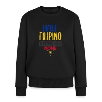 Philippinen Mischling Filipino Flagge I Geschenk - Frauen Premium Bio Pullover - Schwarz - Vorne - Julia (174cm)