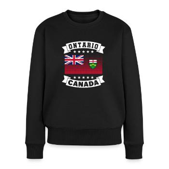 Drapeau de l’Ontario - Pull Premium bio Femme - noir - Devant - Julia (174cm)