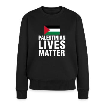 Palästinensische Leben sind wichtig Lustiges Geschenk - Frauen Premium Bio Pullover - Schwarz - Vorne - Julia (174cm)