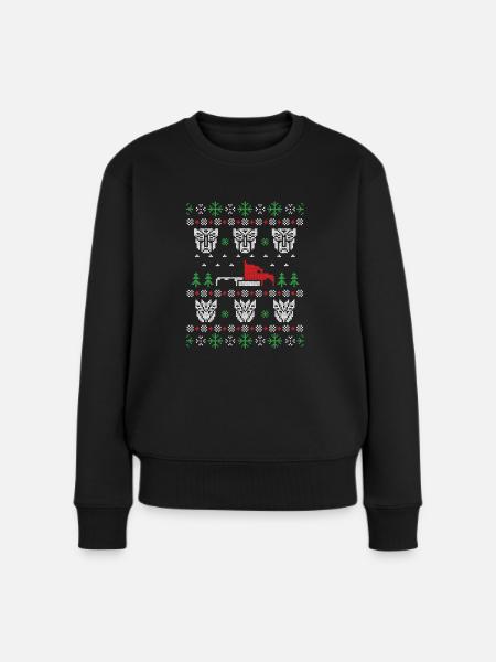 hässlicher Weihnachtspullover - Frauen Premium Bio Pullover - Schwarz