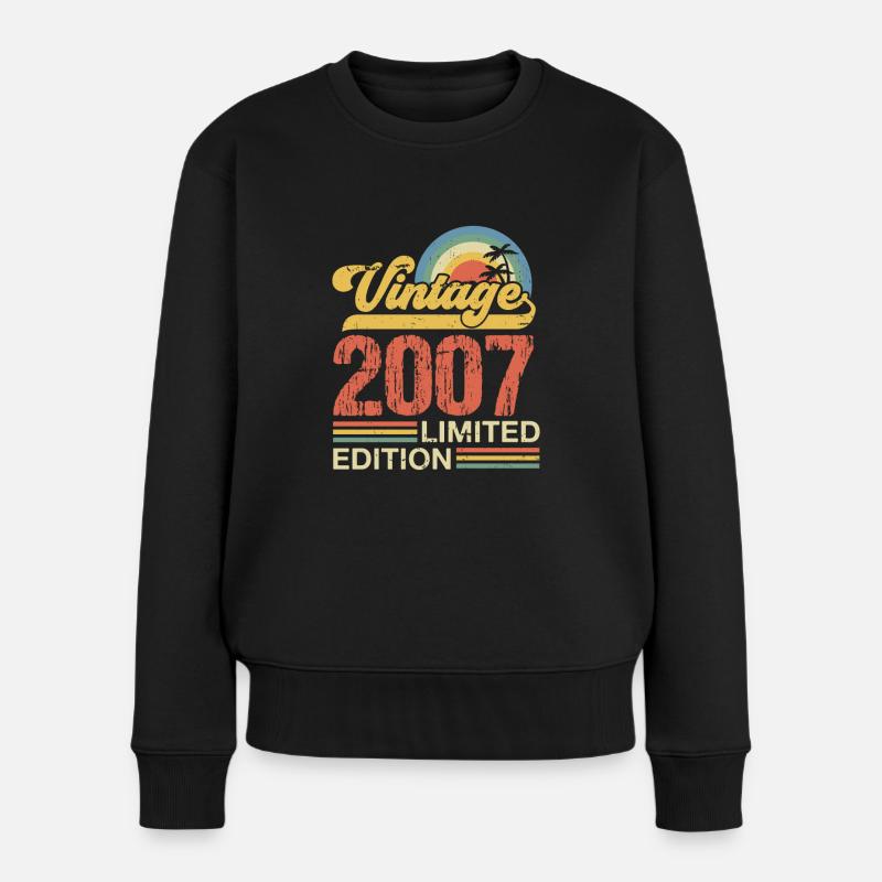 2007 - Frauen Premium Bio Pullover - Schwarz
