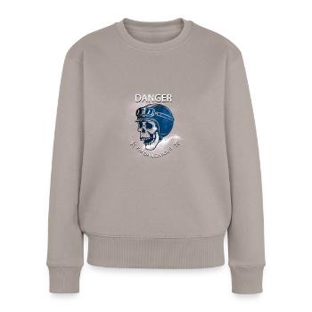 Gefährlicher Autofahrer - Frauen Premium Bio Pullover - Taupe - Vorne - Julia (174cm)